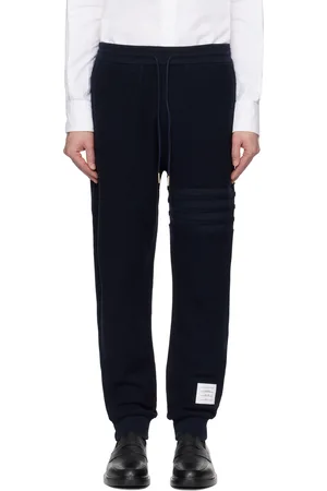 Thom Browne Navy Reverse Loopback Sweatpants