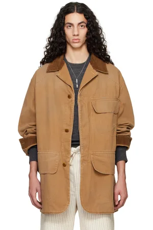 Maison Margiela Tan Corduroy Collar Waxed Jacket