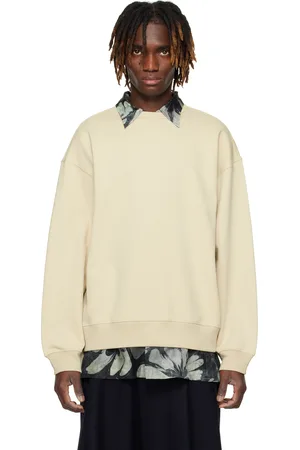 DRIES VAN NOTEN Beige Dropped Shoulders Sweatshirt