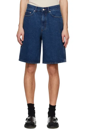 DUNST Blue Classic Baggy Denim Shorts