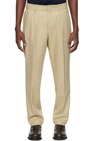 HUGO BOSS Beige Pleated Trousers