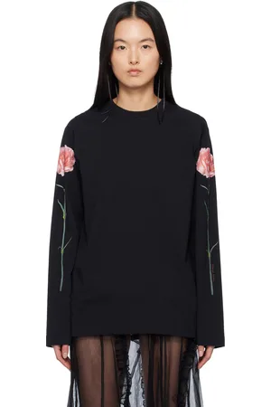 Simone Rocha Carnation Print Long Sleeve T-shirt