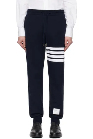 Thom Browne Navy Classic Loopback 4-Bar Sweatpants