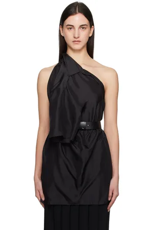 Maison Margiela Black Dual Wear Light Silk Shirt