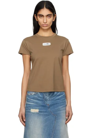 Maison Margiela Brown Logo Patch T-Shirt