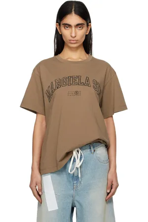 Maison Margiela Brown Logo Print T-shirt
