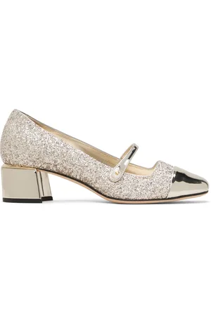 Jimmy Choo Gold Elisa 45 Heels