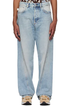 Lanvin Blue Twisted Straight-Leg Jeans
