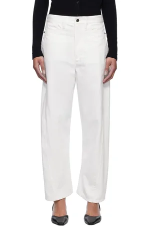 MARIA MCMANUS White Bow Leg Crop Jeans