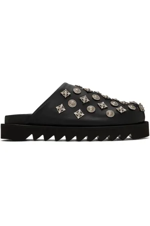 TOGA PULLA SSENSE Exclusive Black Hardware Slip-on Loafers