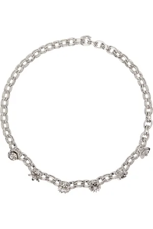 Bernard James SSENSE Exclusive Silver Maxi Flora Necklace