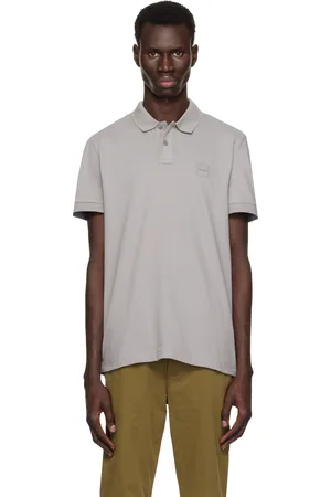HUGO BOSS Gray Slim-Fit Polo