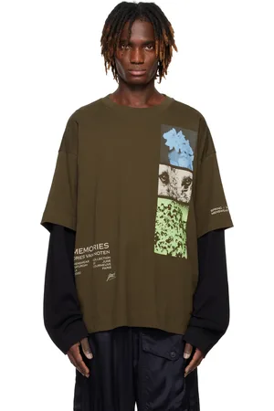 DRIES VAN NOTEN Khaki Long Sleeve Show T-shirt