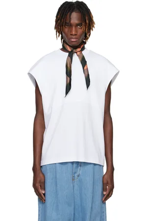 DRIES VAN NOTEN White Sleeveless T-shirt