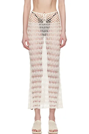 Isa Boulder Off-White Lace Maxi Skirt