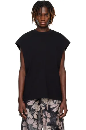 DRIES VAN NOTEN Black Sleeveless T-shirt