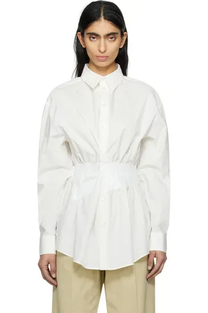 Maison Margiela Off-White Cotton Poplin Taped Shirt