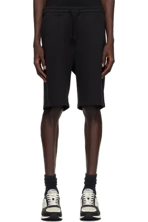 HUGO BOSS Black Cotton-Terry Shorts