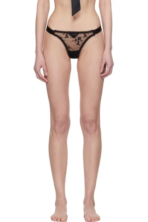 FLEUR DU MAL Black Untie Me Thong
