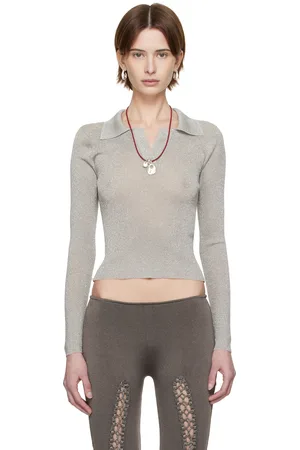 Isa Boulder Metallic Long Sleeve Polo