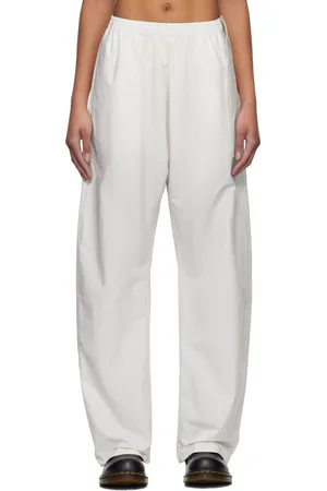 Maison Margiela Off-White Striped Cotton Poplin Lounge Pants