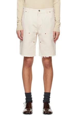 Maison Margiela Beige Stud Denim Shorts