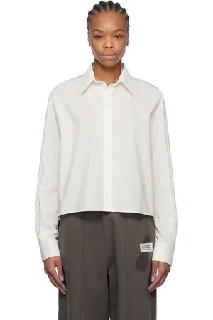 Maison Margiela White Spliced Cotton Poplin Shirt