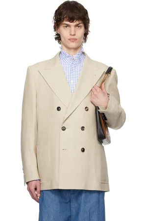 VALENTINO Beige Double-Breasted Blazer