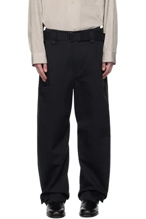 LEMAIRE Black Twisted Trousers