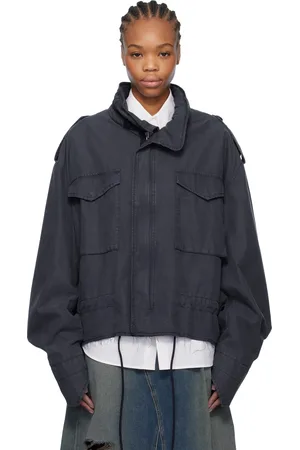 Maison Margiela Navy Light Cotton Twill Jacket