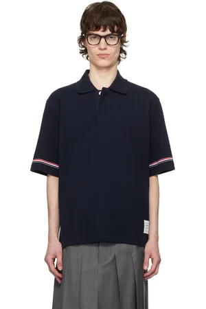 Thom Browne Navy Rugby Polo