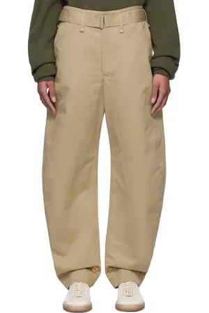 LEMAIRE Beige Belted Tapered Trousers