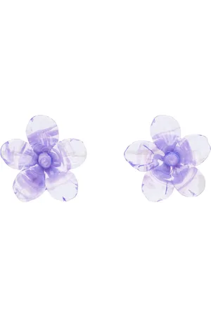 Levens Jewels Purple Hibiscus Earrings