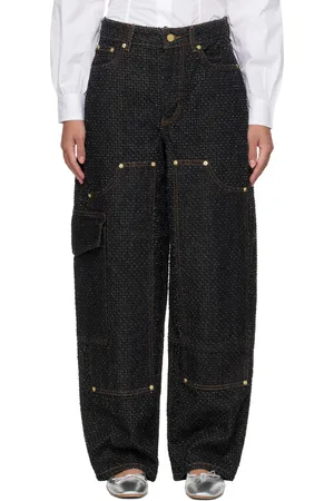 Ganni Black Fluffy Carpenter Jeans