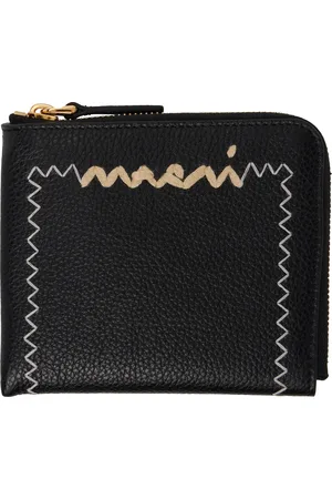Marni Black Zip Around Wallet