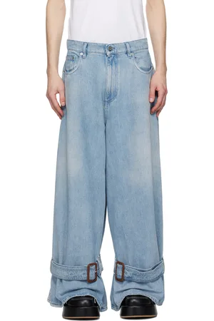 J.W.Anderson Blue Buckled Cuff Jeans
