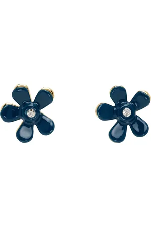 Marni Blue & Gold Flower Pop Earrings