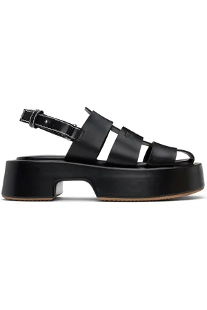 J.W.Anderson Black Stripe Platform Sandals