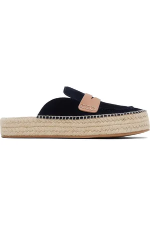 J.W.Anderson Navy Espadrille Loafer Mules