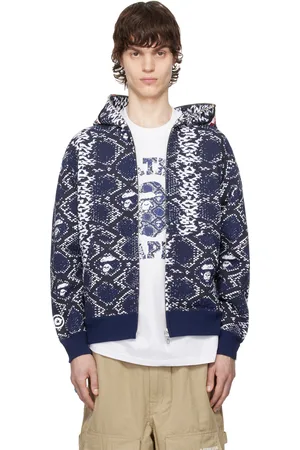 BAPE SSENSE Exclusive Blue Shark Hoodie