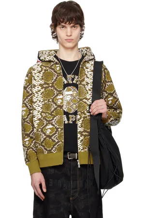 BAPE SSENSE Exclusive Khaki Shark Hoodie