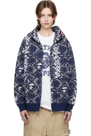 BAPE SSENSE Exclusive Blue Shark Hoodie