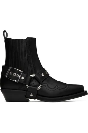 Ganni Black Low Cut Western Chelsea Boots
