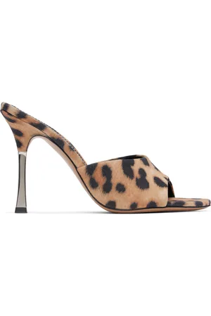 PARIS TEXAS Black & Tan Lorena 100 Heeled Sandals