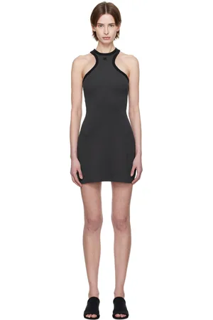 Courrèges Gray & Black Scuba Minidress