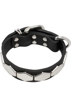 UNDERCOVER Black UP1E4A03 Leather Bracelet