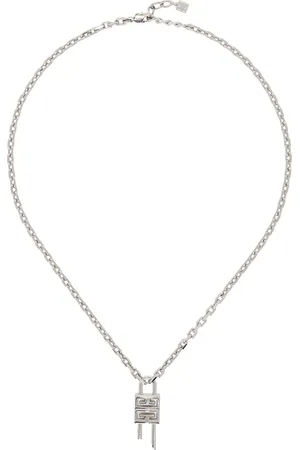 Givenchy Silver Mini Lock Necklace