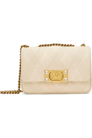 VALENTINO GARAVANI Off-White Quiltie 67 Small Shoulder Bag