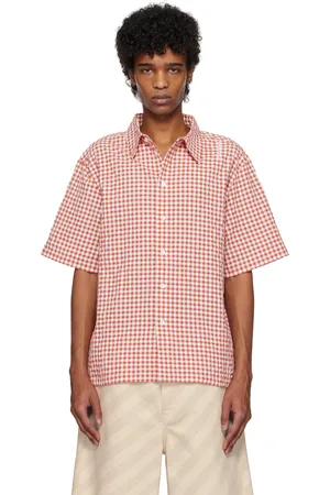 Marni Red & White Gingham Seersucker Shirt