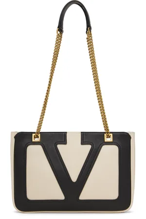 VALENTINO GARAVANI Off-White & Black Viva Superstar Small Bag